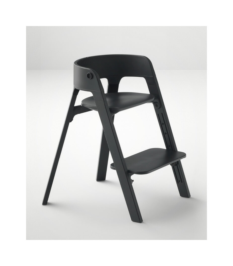 Stokke® Steps™ Beech Black wood legs and Black seat.